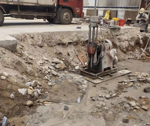 馆陶公路下沉压浆